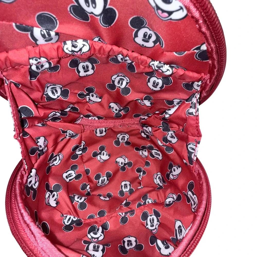 Disney Parks Loungefly Mickey Mouse Red Glitter Silicone Crossbody Bag NEW